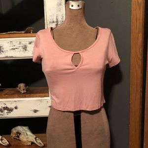 Blush Keyhole Crop Top